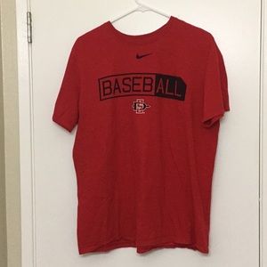 Red Nike Baseball Shirt
